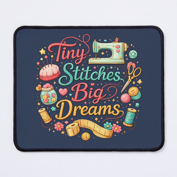 Item preview, Tiny Stitches Big Dreams – Cute Sewing Lover Design designed and sold by blankTeeShirt.