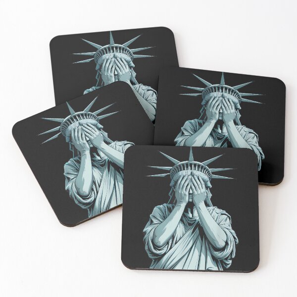 Item preview, Ashamed Statue of Liberty Covering Her Face Crying Equality designed and sold by JosephCTesterma.