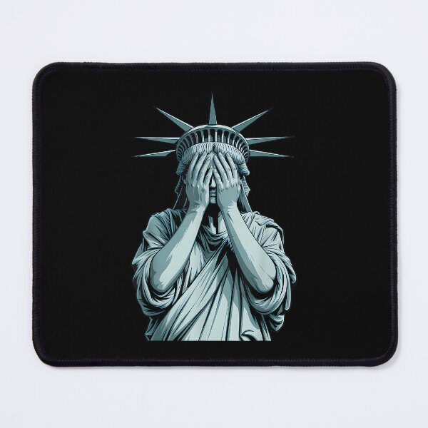 Item preview, Ashamed Statue of Liberty Covering Her Face Crying Equality designed and sold by JosephCTesterma.