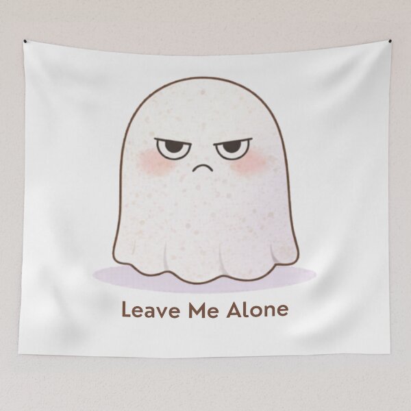 Item preview, Leave Me Alone Ghost | Cute Kawaii Aesthetic | Introvert Mood Design designed and sold by The Mood Index.