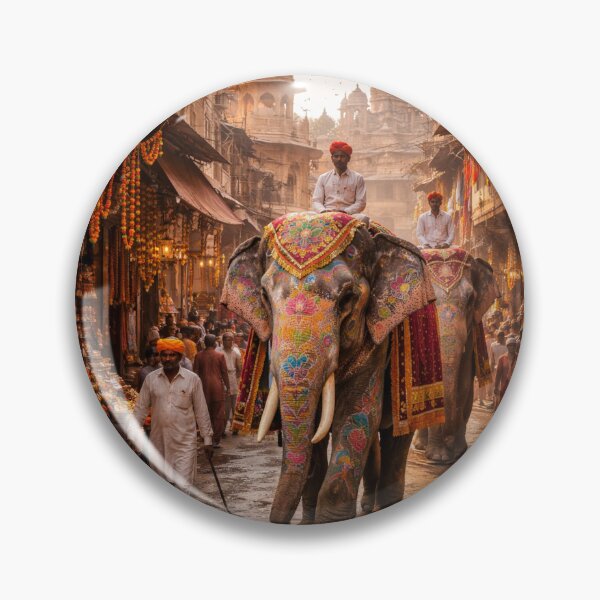 Item preview, Elephants Painted on a Traditional Street designed and sold by JuViRo.