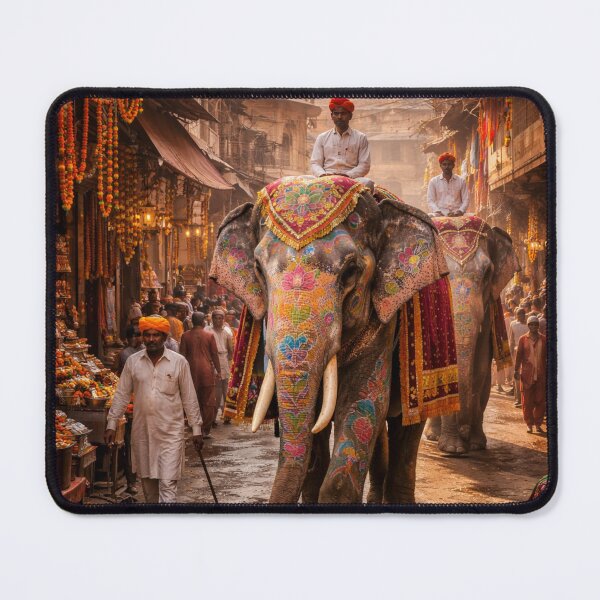 Item preview, Elephants Painted on a Traditional Street designed and sold by JuViRo.