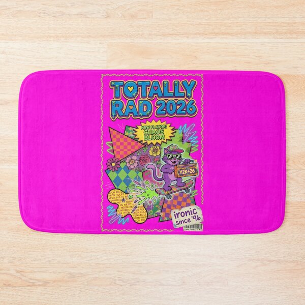 Item preview, Totally Rad 2026 Y2K Chaos Bloom Neon Cat Skateboard designed and sold by REAL IRISH GIFTS.