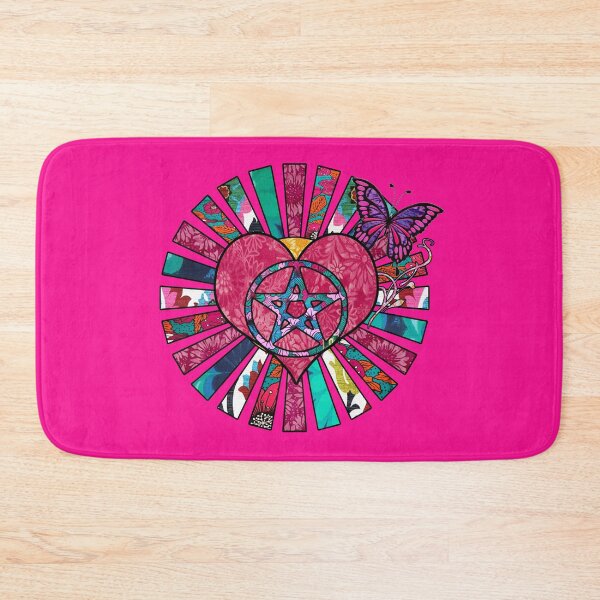 Item preview, Pentagram Heart with Sunrays and Butterfly designed and sold by artbyomega.
