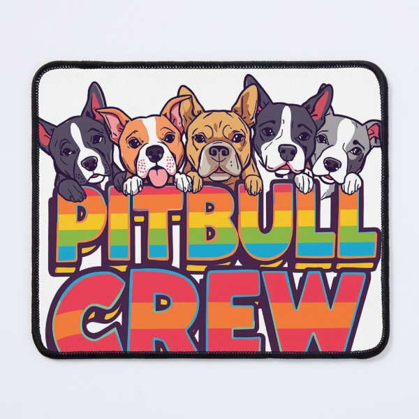 Item preview, Colorful  Pitbull  Crew block letters designed and sold by My Pitbull Place.