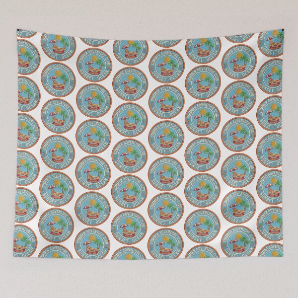 Item preview, Summer Adventure Club Beach Bums - Embroidered Beach and Summer Patch designed and sold by LexxiShopArtss.