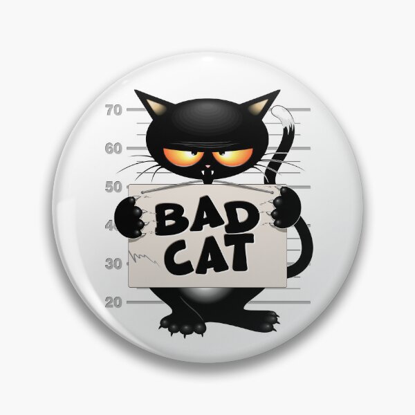 Item preview, "Bad Cat" Mugshot Funny and Upset Cat meme designed and sold by BluedarkArt.