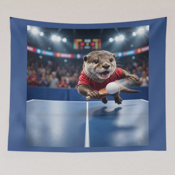 Item preview, Otter Tears Up the Table Tennis Tournament designed and sold by Tridentulus.