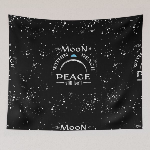Item preview, The Moon Is Within Reach Peace Isn’t – Earthrise Moon Artemis Inspired Minimalist Space Quote Christian Peace Reflection designed and sold by ZechJohnRB.