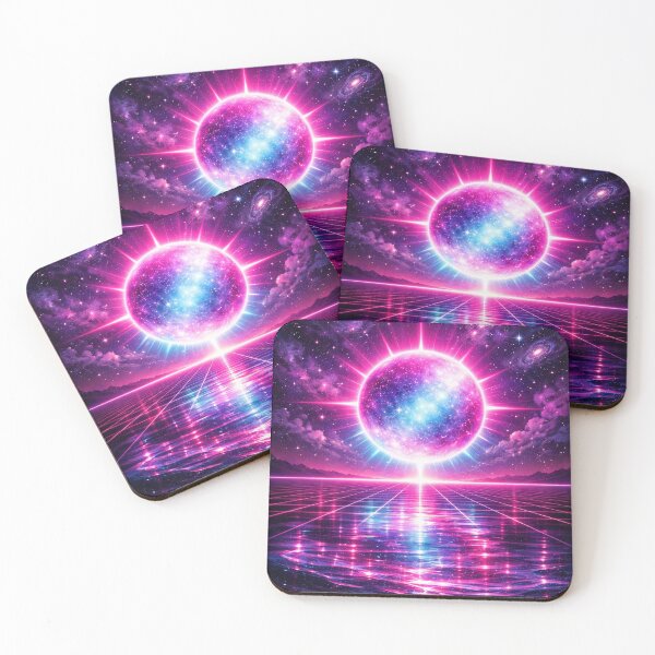 Item preview, Synthwave Cosmic Horizon Neon Galaxy Ocean Retro Futuristic Space Aesthetic designed and sold by 486DesignCo.