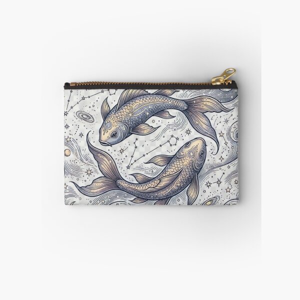 Item preview, Vintage Pisces Zodiac Fish Celestial Constellation Engraving Art designed and sold by urbinet.
