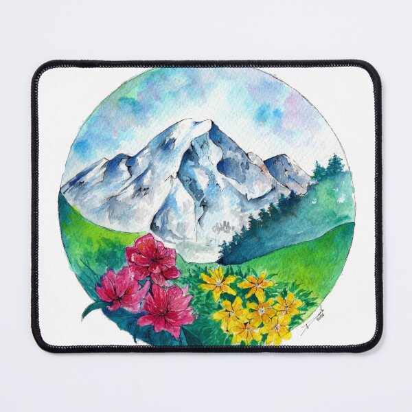 Item preview, Mont Blanc watercolor painting designed and sold by Daniela Mejia.