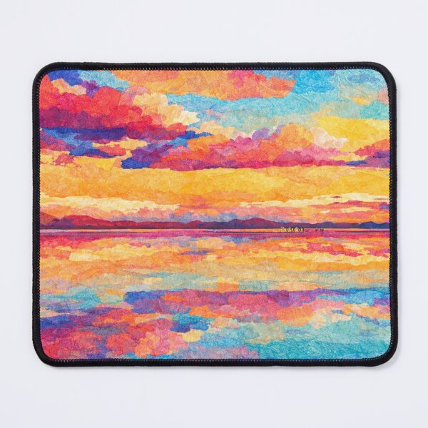 Item preview, Majestic Sunset over Salt Flats, Salar de Uyuni, Bolivian Landscape, Mixed Media Digital Collage designed and sold by SWSandraWechner.
