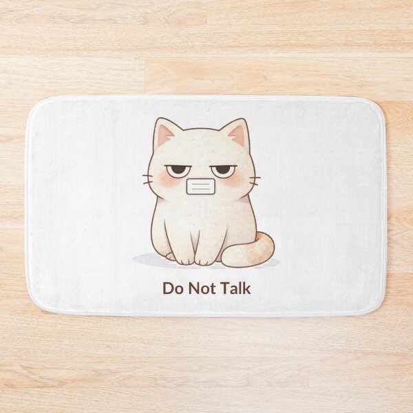 Item preview, Do Not Talk Cat | Cute Kawaii Aesthetic | Introvert Mood Design designed and sold by The Mood Index.