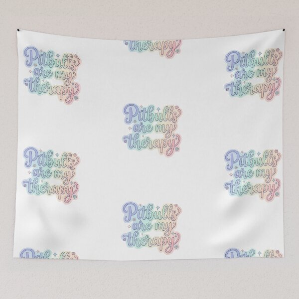 Item preview, Pitbulls are my Therapy Pastel Script  designed and sold by My Pitbull Place.