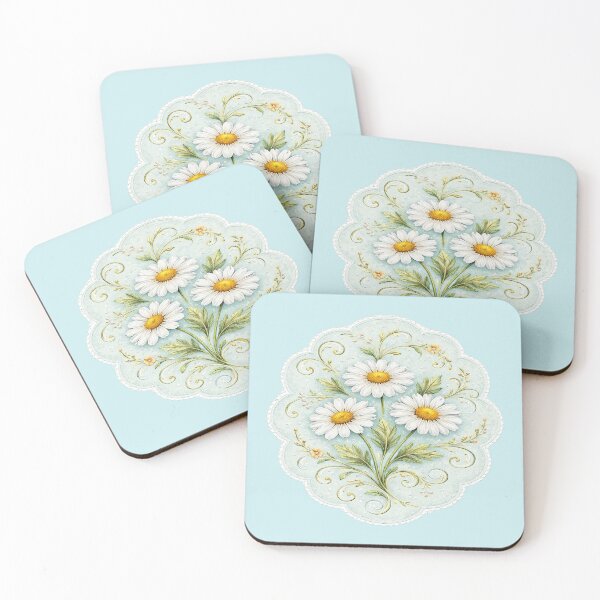 Item preview, Embroidered Chamomile: Medicinal Flower and Vintage Textile Art designed and sold by Romanticyvoz.