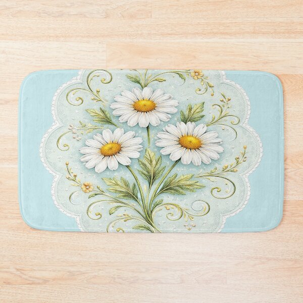 Item preview, Embroidered Chamomile: Medicinal Flower and Vintage Textile Art designed and sold by Romanticyvoz.