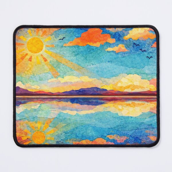 Item preview, Dramatic Sunset over Salt Flats, Salar de Uyuni, Bolivian Landscape, Mixed Media Digital Collage designed and sold by SWSandraWechner.