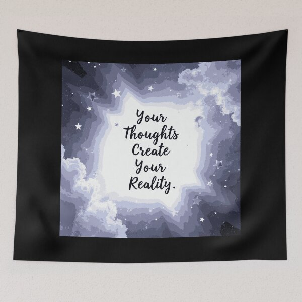 Item preview, Your Thoughts Create Your Reality Manifestation Quote Design designed and sold by THE JAVE STUDIOS.