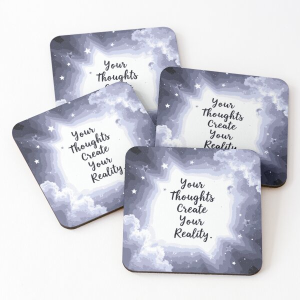 Item preview, Your Thoughts Create Your Reality Manifestation Quote Design designed and sold by THE JAVE STUDIOS.