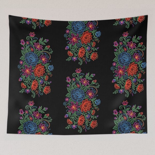 Item preview, Neon Bloom Garden – Vibrant Floral Glow Illustration designed and sold by blankTeeShirt.