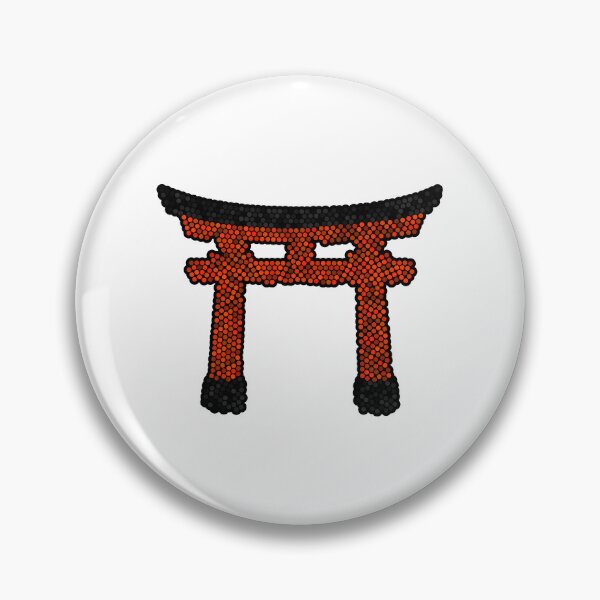 Item preview, Japanese Torii Gate Dot Art Mosaic designed and sold by MSBM Designs.