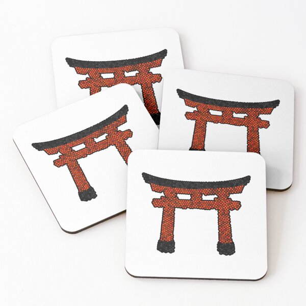 Item preview, Japanese Torii Gate Dot Art Mosaic designed and sold by MSBM Designs.