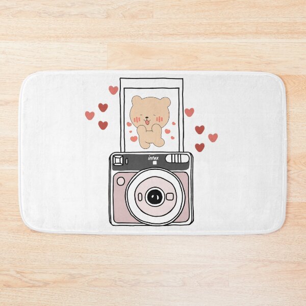 Item preview, Vintage Instant Camera and Happy Bear - Cute Retro photo designed and sold by Rehnair.