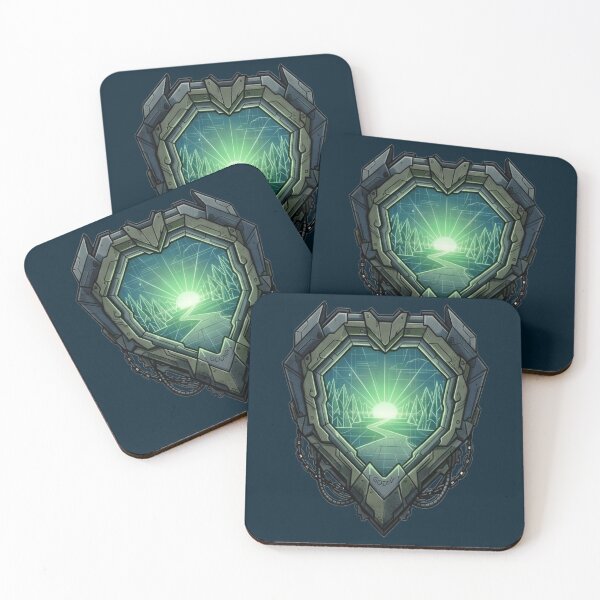Item preview, GODNA Futuristic Armored Heart with Digital Green Sunrise designed and sold by GODNA.