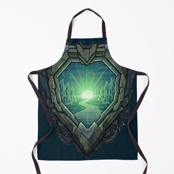 Item preview, GODNA Futuristic Armored Heart with Digital Green Sunrise designed and sold by GODNA.