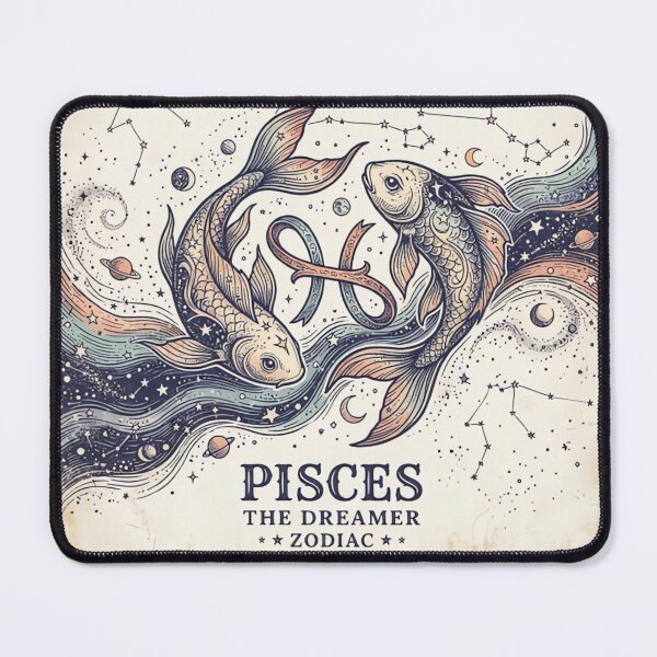 Item preview, Vintage Pisces Zodiac Fish Celestial Constellation Antique Art designed and sold by urbinet.
