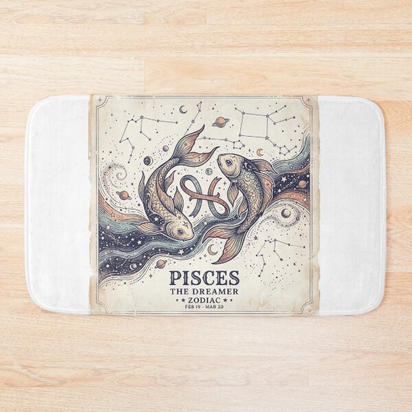 Item preview, Vintage Pisces Zodiac Fish Celestial Constellation Antique Art designed and sold by urbinet.