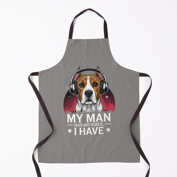 Item preview, My Man Has No Voice, I Have – American Staffordshire Terrier Music Design designed and sold by Art-Arcade6.