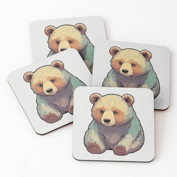 Item preview, Geometric Bear – Modern Animal Art designed and sold by Tklezardesigns.