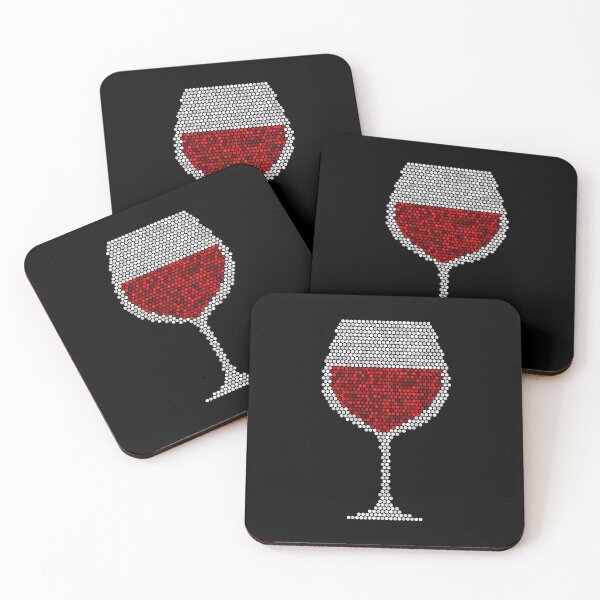 Item preview, Red Wine Glass Dot Art Mosaic designed and sold by MSBM Designs.