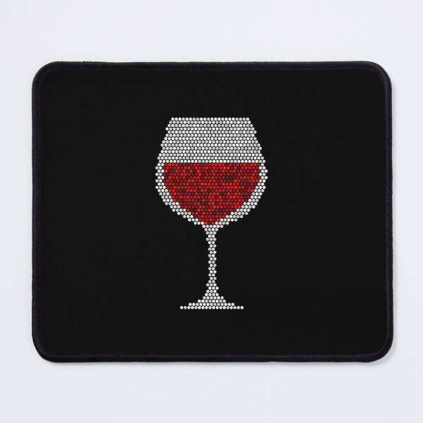Item preview, Red Wine Glass Dot Art Mosaic designed and sold by MSBM Designs.