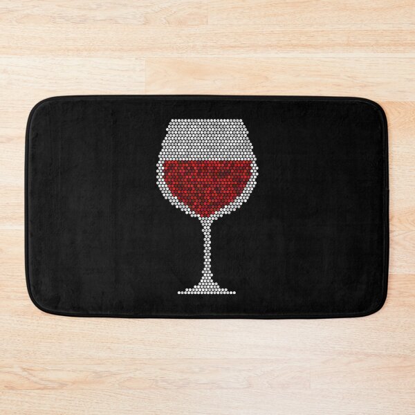 Item preview, Red Wine Glass Dot Art Mosaic designed and sold by MSBM Designs.
