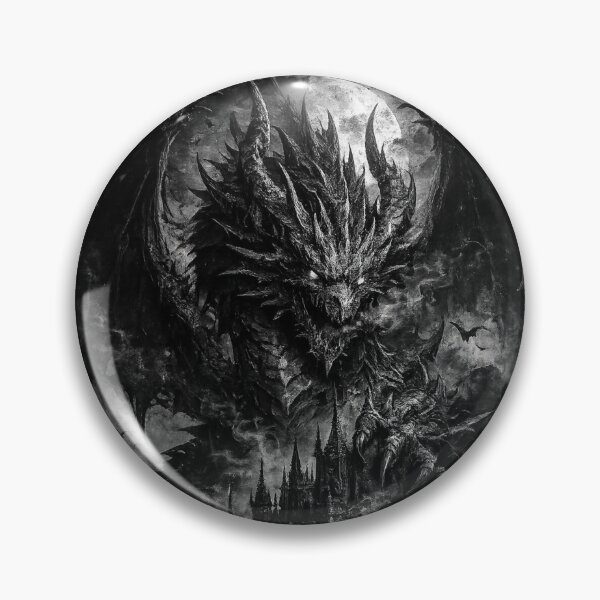 Item preview, Dark Gothic Dragon Moon Terror designed and sold by Vhurkys.