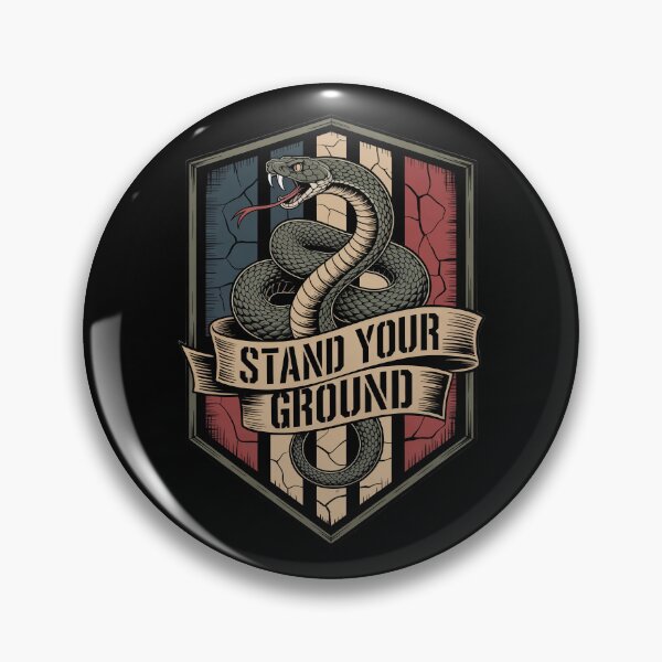 Item preview, Stand Your Ground Tactical Rattlesnake Military Badge designed and sold by OldGloryForge.