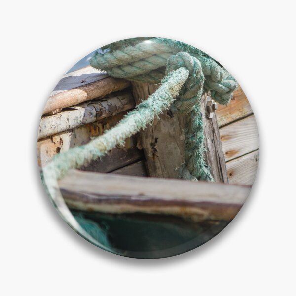 Item preview, Weathered Rope Tied to Cleat on Old Rustic Boat With Peeling Paint and Rust designed and sold by Nmallia.