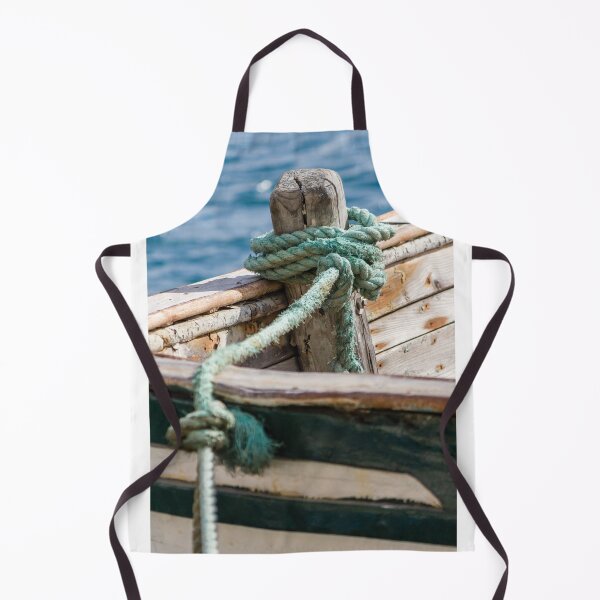 Item preview, Weathered Rope Tied to Cleat on Old Rustic Boat With Peeling Paint and Rust designed and sold by Nmallia.