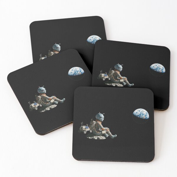 Item preview, Cute Alien Traveler Resting on Moon Surface designed and sold by AgingeR.