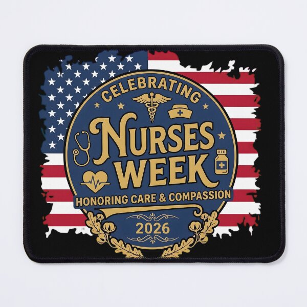 Item preview, Happy Nurses Week 2026 American Flag Nurse Appreciation Gift for Healthcare Heroes designed and sold by YarsEingr.
