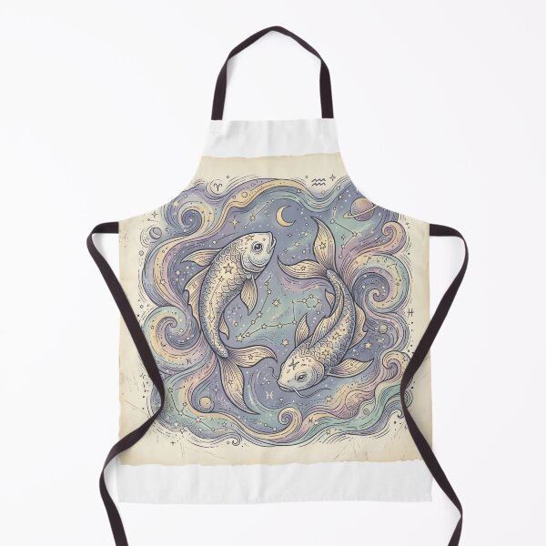 Item preview, Pisces Zodiac Fish Dreamy Cosmic Galaxy Vintage Illustration designed and sold by urbinet.