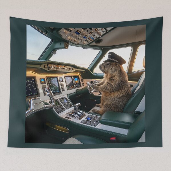 Item preview, Groundhog Pilot Rules the Stratosphere designed and sold by Tridentulus.