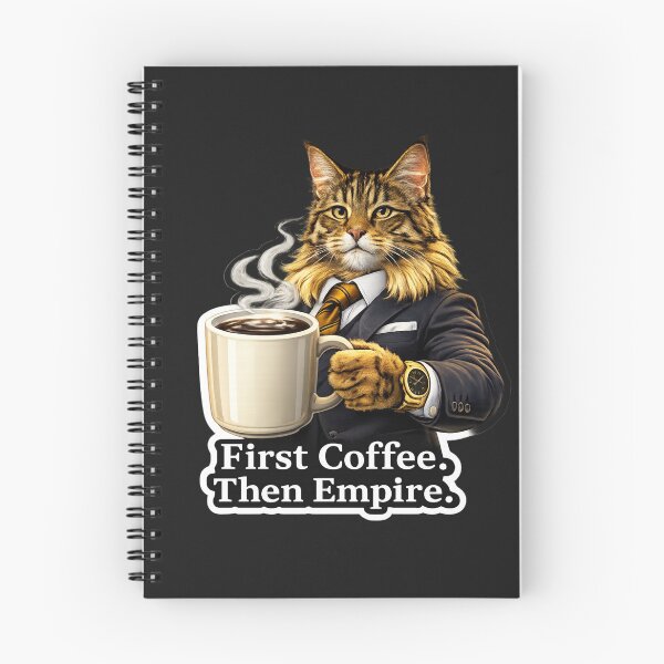 Item preview, First Coffee Then Empire – Business Cat Coffee Boss Design designed and sold by IrynaLineArt.
