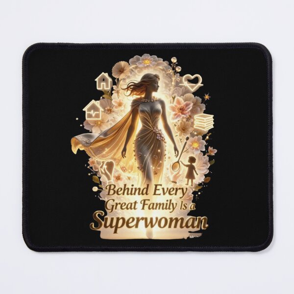 Item preview, Behind Every Great Family Is a Superwoman - woman gratitude and recognition gifts designed and sold by YourTrendyTees.