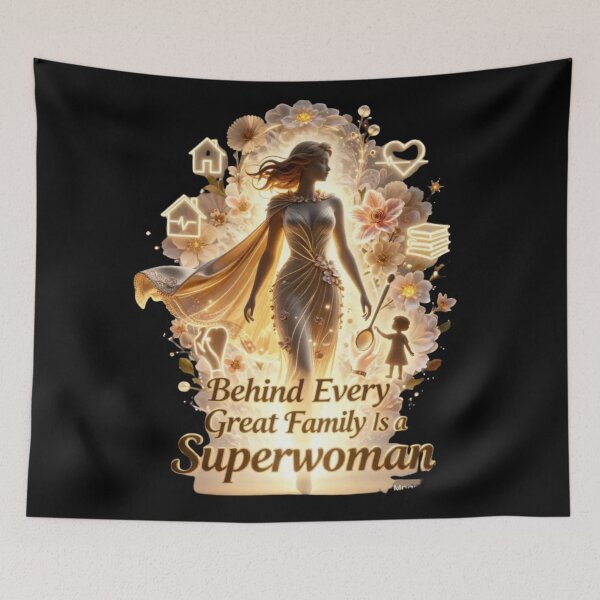Item preview, Behind Every Great Family Is a Superwoman - woman gratitude and recognition gifts  designed and sold by YourTrendyTees.