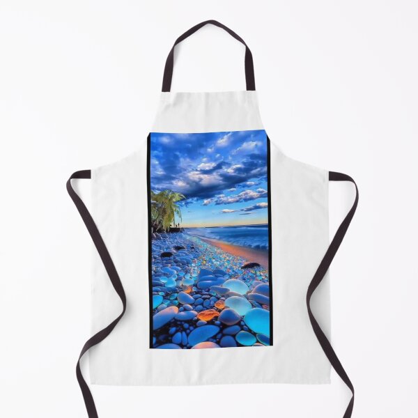 Item preview, Crystal Shores - Luminous Blue Stones Ocean View designed and sold by GUINewAlex.