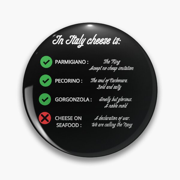 Item preview, Funny Italian Food Rules Checklist: Cheese on Seafood is a Crime No-No designed and sold by TheItaliandilemma.
